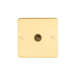 Metal Flat Profile 1G Co-axial Isolated Socket