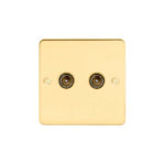 Metal Flat Profile 2G Co-axial Isolated Socket