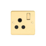 Metal Flat Profile 1G 15A Switched Socket-SP