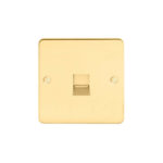 Metal Flat Profile 1G BT Telecom Socket - Master