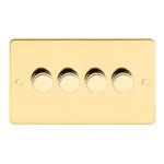 Metal Flat Profile 4G 2 Way 400W Dimmer Switch - Rotary Push