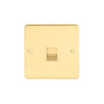 Metal Flat Profile 1G RJ11 Telecom Socket