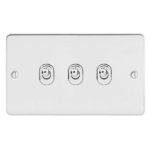 Metal Flat Profile 3G 2 Way 10AX Toggle Switch