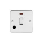 Metal Flat Profile 1G 20A D. P. Switch with Neon and Flex Outlet