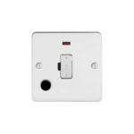 Metal Flat Profile Fused Connection Unit with Neon and Flex Outlet - 13A Fused