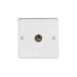 Metal Flat Profile 1G Co-axial Socket