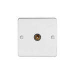 Metal Flat Profile 1G Co-axial Isolated Socket