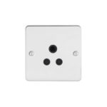 Metal Flat Profile 5A Unswitched socket round pin