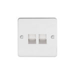 Metal Flat Profile 2G BT Telecom Socket - Master