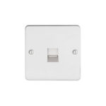 Metal Flat Profile 1G BT Telecom Socket - Master