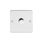 Metal Flat Profile 1G 2 Way 400W Dimmer Switch - Rotary Push