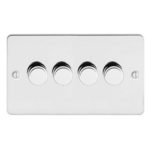 Metal Flat Profile 4G 2 Way 400W Dimmer Switch - Rotary Push