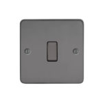 Metal Flat Profile 1G, 2Way 10AX Plate Switch