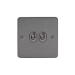 Metal Flat Profile 2G 2 Way 10AX Toggle Switch