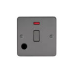 Metal Flat Profile 1G 20A D. P. Switch with Neon and Flex Outlet