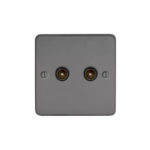 Metal Flat Profile 2G Co-axial Isolated Socket