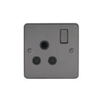 Metal Flat Profile 1G 15A Switched Socket-SP