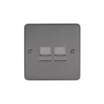 Metal Flat Profile 2G BT Telecom Socket - Master