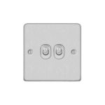 Metal Flat Profile 2G 2 Way 10AX Toggle Switch