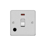 Metal Flat Profile 1G 20A D. P. Switch with Neon and Flex Outlet