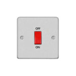 Metal Flat Profile 45A D.P. Switch - Single Plate