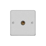 Metal Flat Profile 1G Co-axial Socket