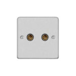 Metal Flat Profile 2G Co-axial Socket