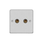 Metal Flat Profile 2G Co-axial Isolated Socket