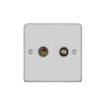 Metal Flat Profile 2G Satellite and Co-axial Socket