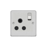 Metal Flat Profile 1G 15A Switched Socket-SP