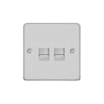 Metal Flat Profile 2G BT Telecom Socket - Master