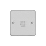 Metal Flat Profile 1G BT Telecom Socket - Master