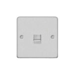 Metal Flat Profile 1G BT Telecom Socket - Slave