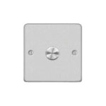 Metal Flat Profile 1G 2 Way 400W Dimmer Switch - Rotary Push