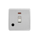 Screwless Curve Profile 1G 20A D. P. Switch with Neon and Flex Outlet