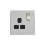 Screwless Curve Profile 1G 13A Switched Socket-SP