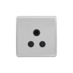 Screwless Curve Profile 5A Unswitched socket round pin