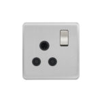 Screwless Curve Profile 1G 15A Switched Socket-SP