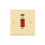 Victorian Profile 45A D.P. Switch with Neon - Single Plate