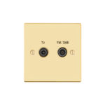 Victorian Profile 2G Screened Diplexed Outlet (TV,FM,DAB)