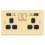 Victorian Profile 2G 13A Switched Socket-SP with USB Charger(2.4A)