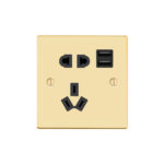 Victorian Profile 10A CCC Socket with Dual USB Charger 2.4A