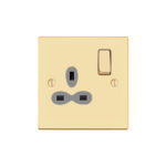 Victorian Slimline 1G 13A Switched Socket-DP