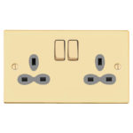 Victorian Slimline 2G 13A Switched Socket-SP