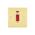 Victorian Profile 45A D.P. Switch with Neon - Single Plate