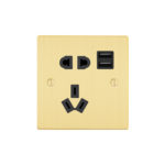 Victorian Profile 10A CCC Socket with Dual USB Charger 2.4A
