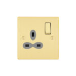 Victorian Slimline 1G 13A Switched Socket-SP