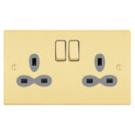 Victorian Slimline 2G 13A Switched Socket-SP