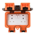 IP66 Weather Proof Range 2G 13A Switched Socket with Neon-DP