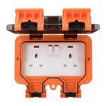 IP66 Weather Proof Range 2G 13A Switched Socket with Neon-DP, enclosure with LED Indicator